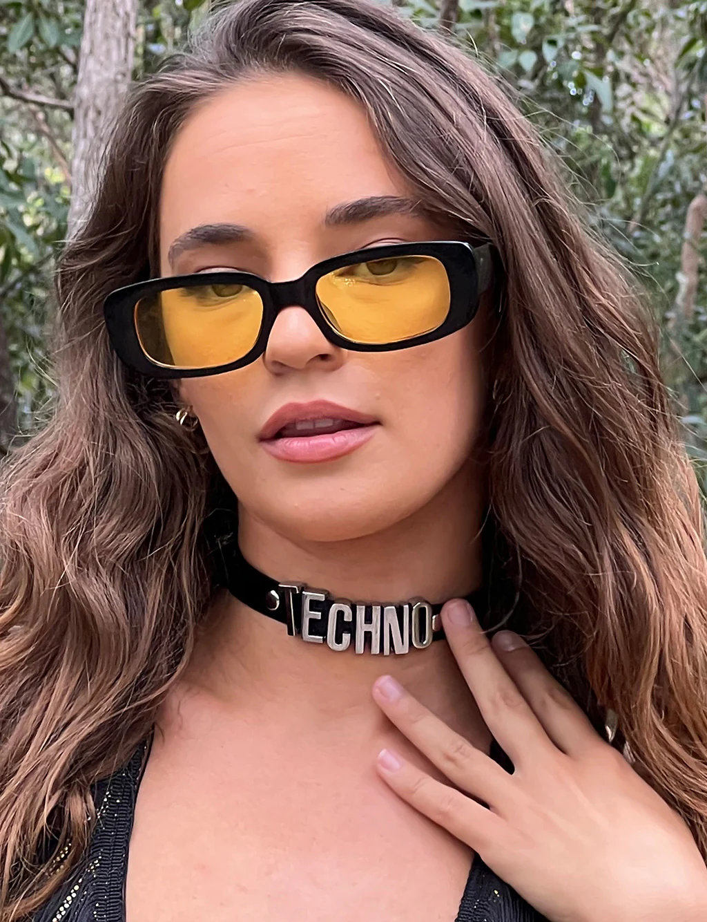 TECHNO MINI WORD CHOKER - BLACK - Image 2