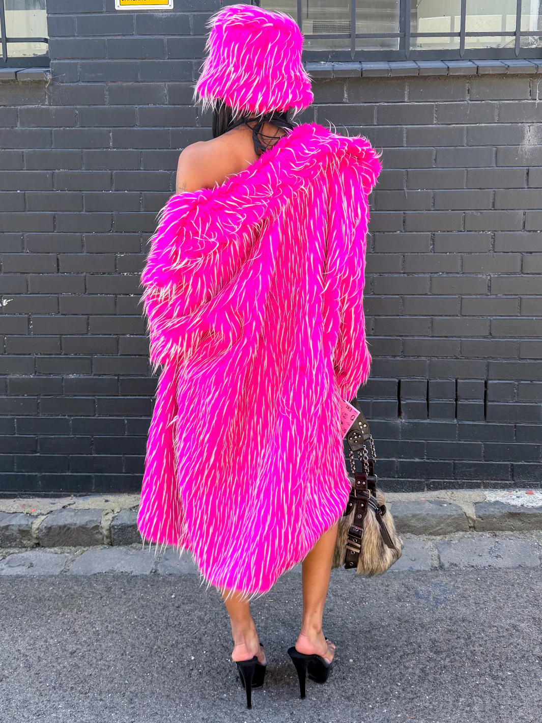 THE SPIKEY FAUX FUR JACKET - PINK ✰ MADE 4 U ✰ - Image 7