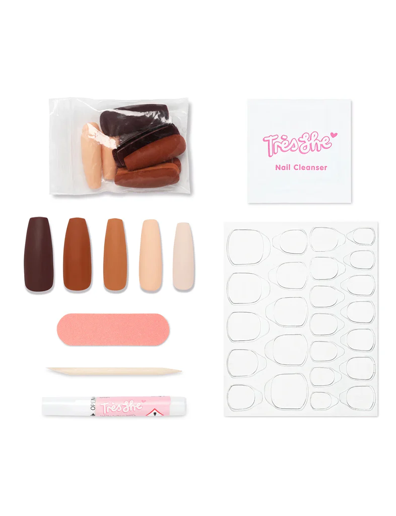 FALSE NAIL SET - CINNAMON DOLL - ULTRA LONG - Image 4