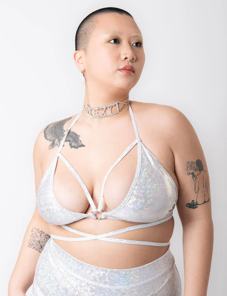 TRIANGLE WRAP TOP - LILAC PIXIE DUST - Image 6