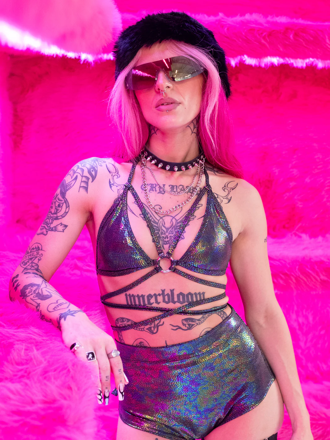 TRIANGLE WRAP TOP - OIL SLICK SNAKE - Image 3