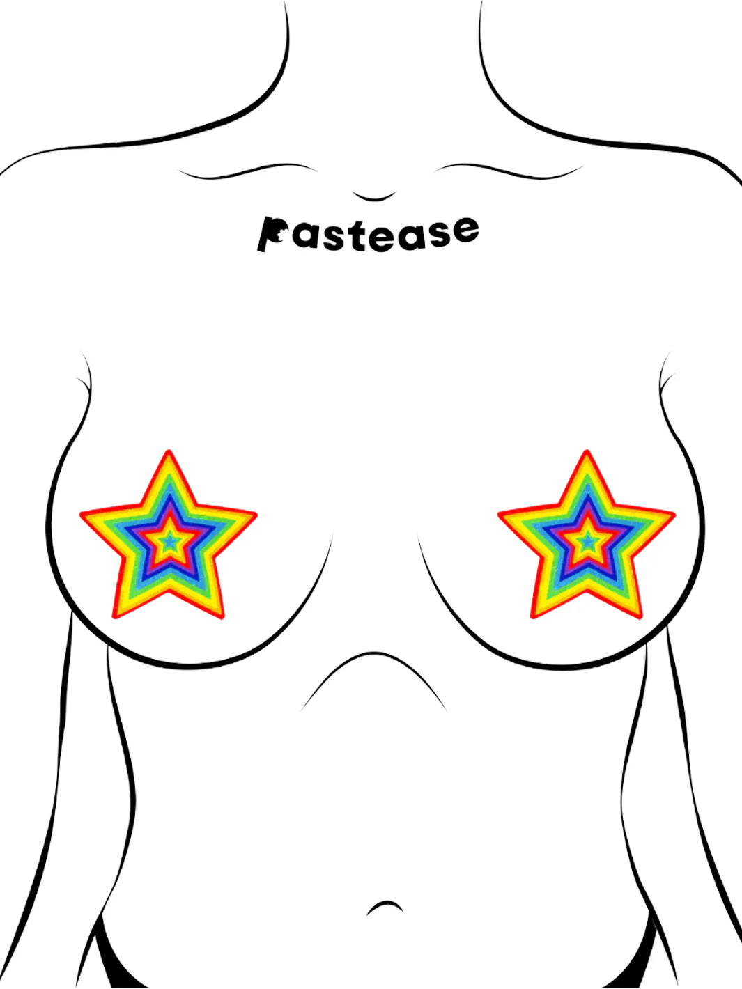 VELVET RAINBOW STAR NIPPLE PASTIES - Image 2