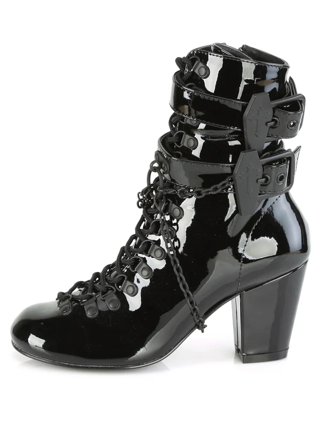 DEMONIA VIVIKA-128 - BLACK PATENT ✰ PRE ORDER ✰ - Image 4