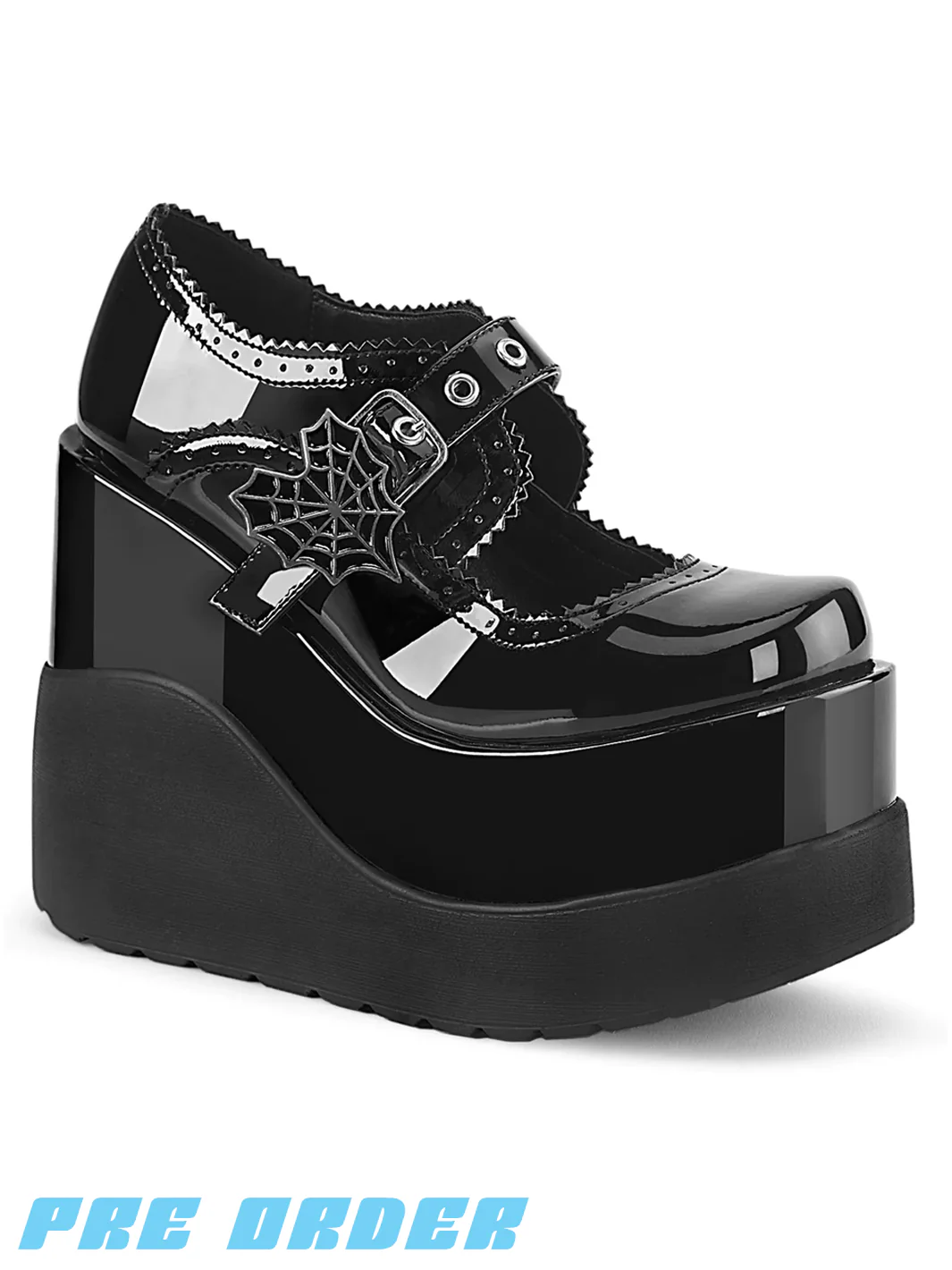 DEMONIA VOID-38 - BLACK PATENT ✰ PRE ORDER ✰