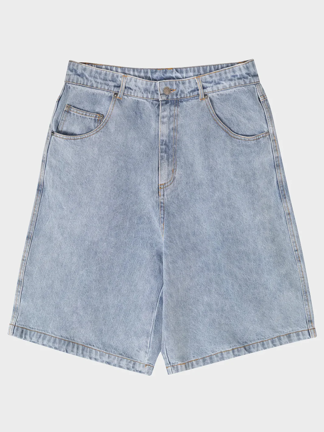 WEBBED DENIM SHORT - WASHED BLUE - Image 2