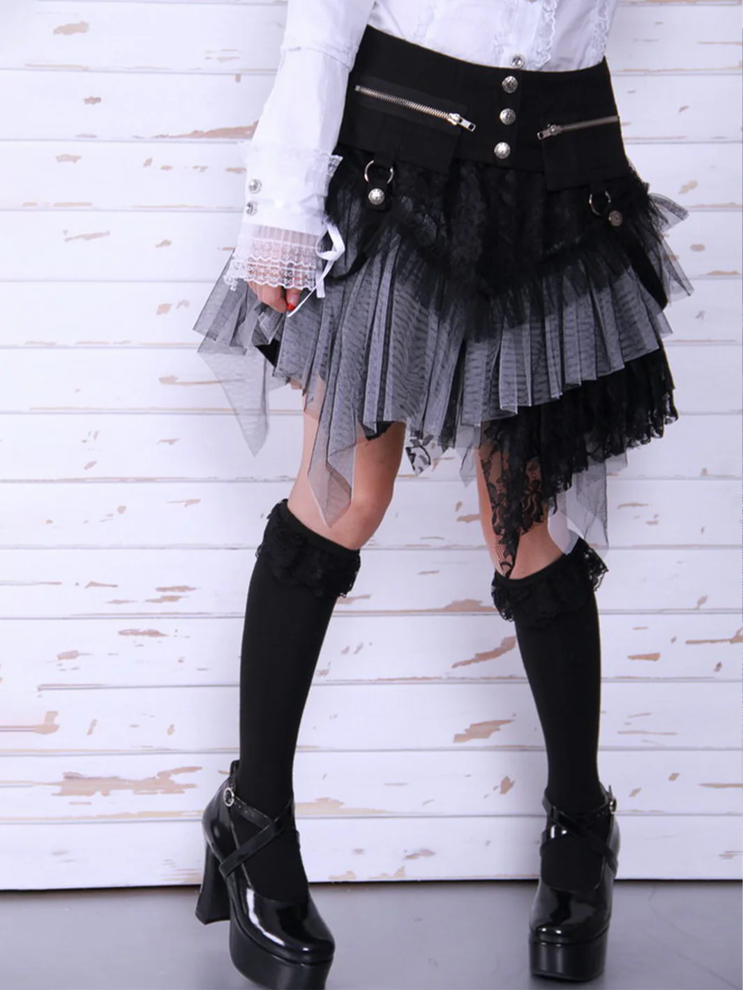 WIDOW TULLE SKIRT WITH BELT - Image 8