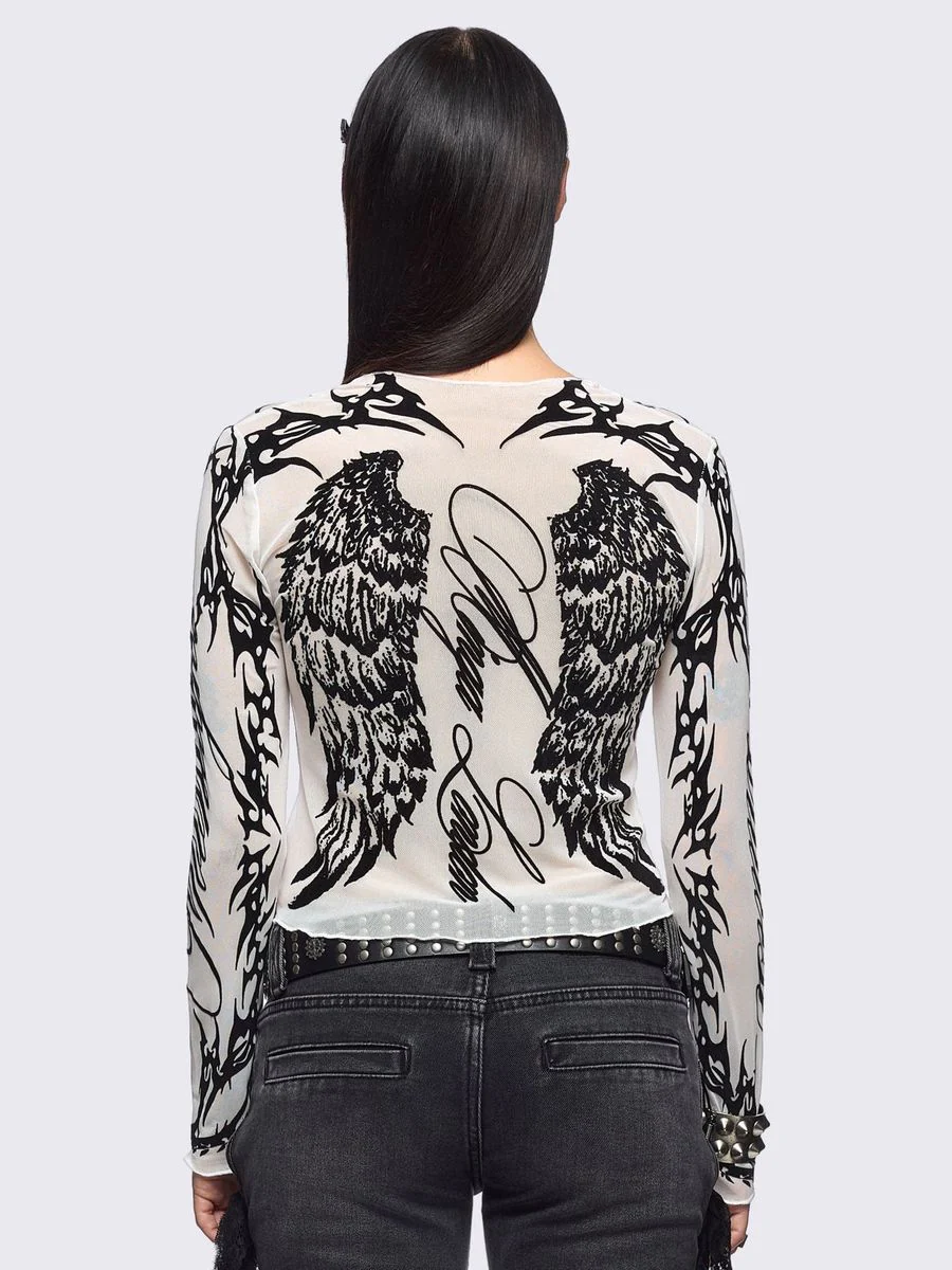 WING IT WHITE MESH TOP - Image 10