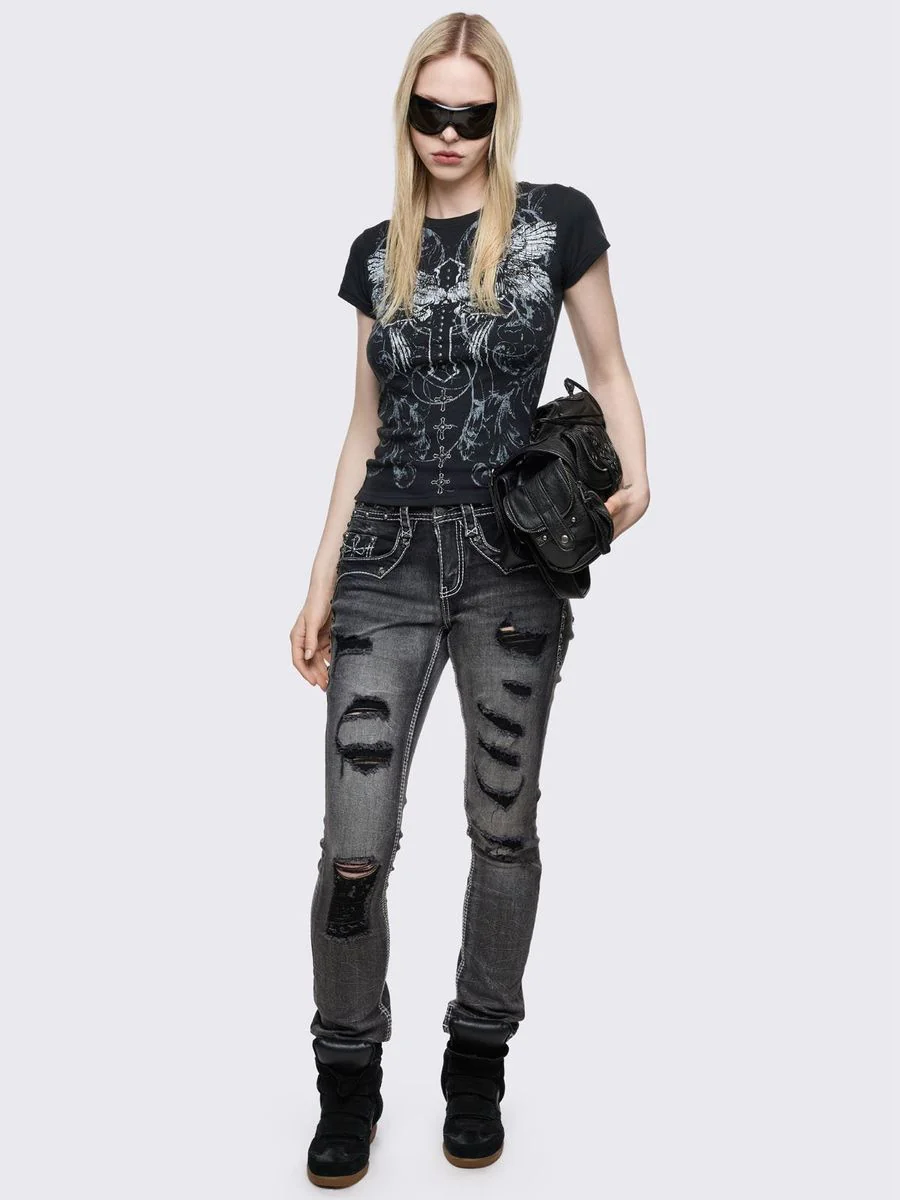 WINGED CROSS BABY TEE - Image 4