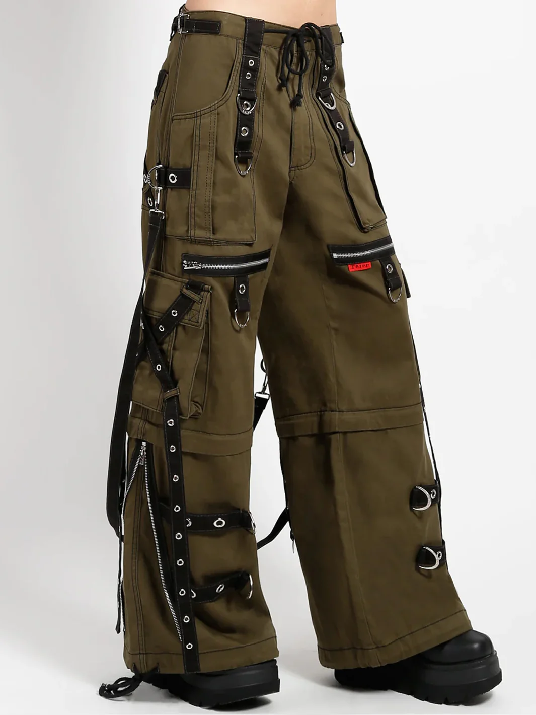 X-STRAP ZIP OFF PANT - ARMY/BLACK - Image 4