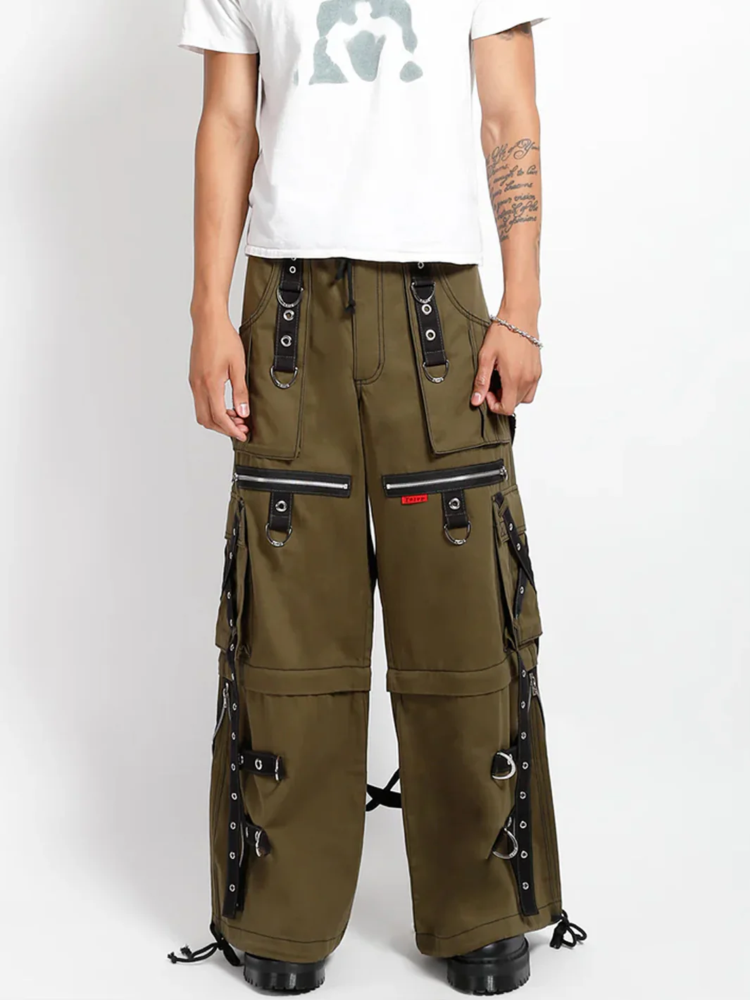 X-STRAP ZIP OFF PANT - ARMY/BLACK - Image 6