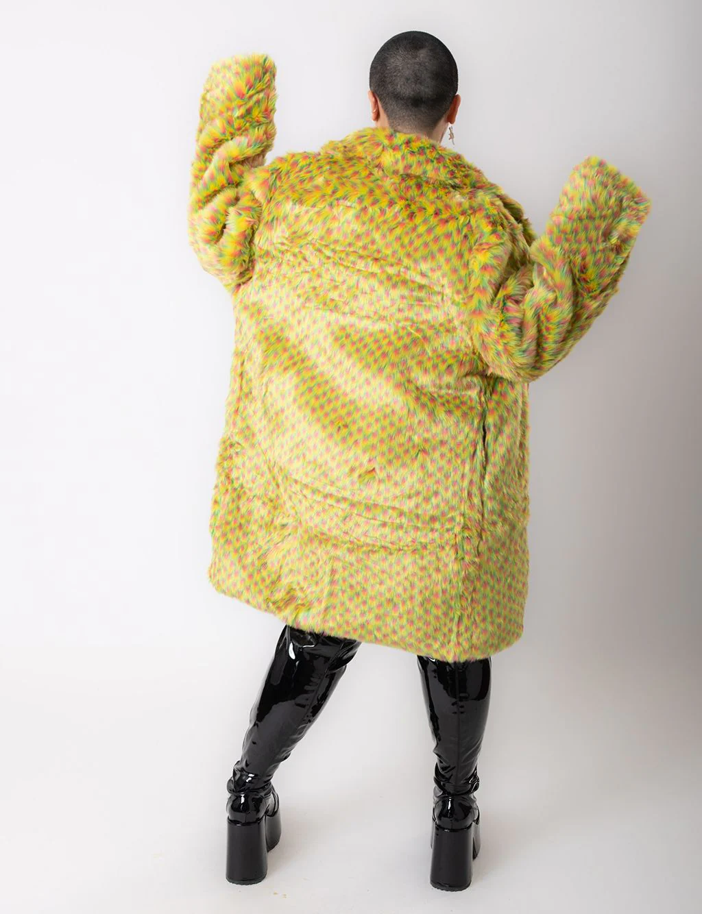 YELLOW MERMAID FAUX FUR JACKET - MID LENGTH ✰ MADE 4 U ✰ - Image 7